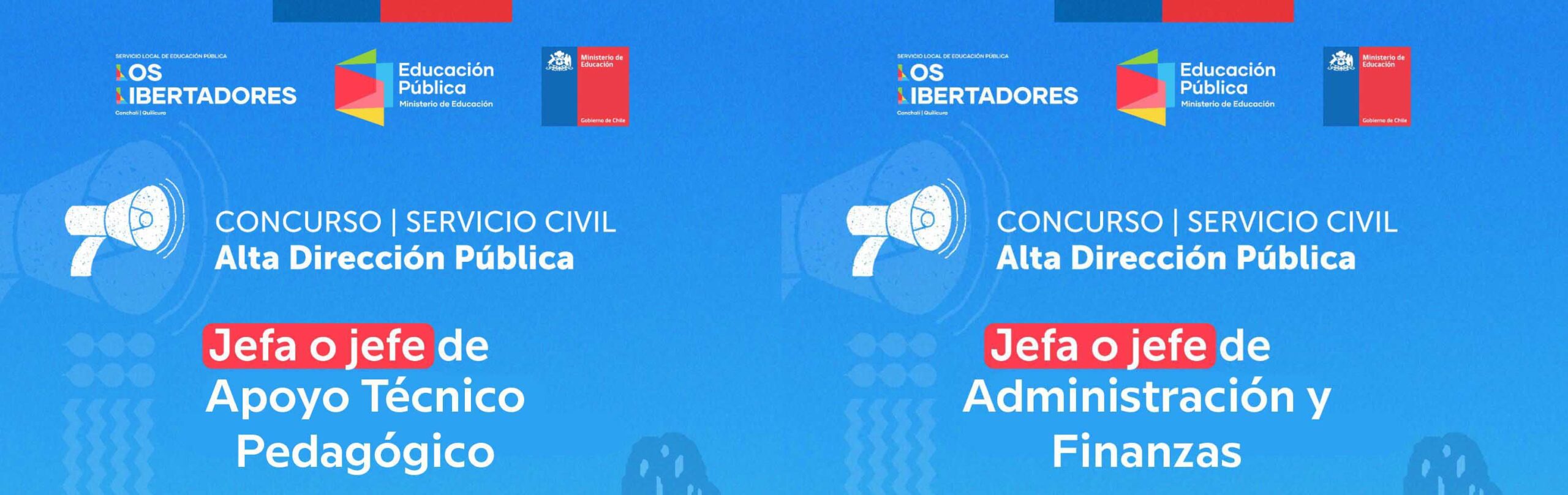 El Servicio Local de Educación Pública Los Libertadores extendió plazo de postulación a concurso para sumar dos jefaturas