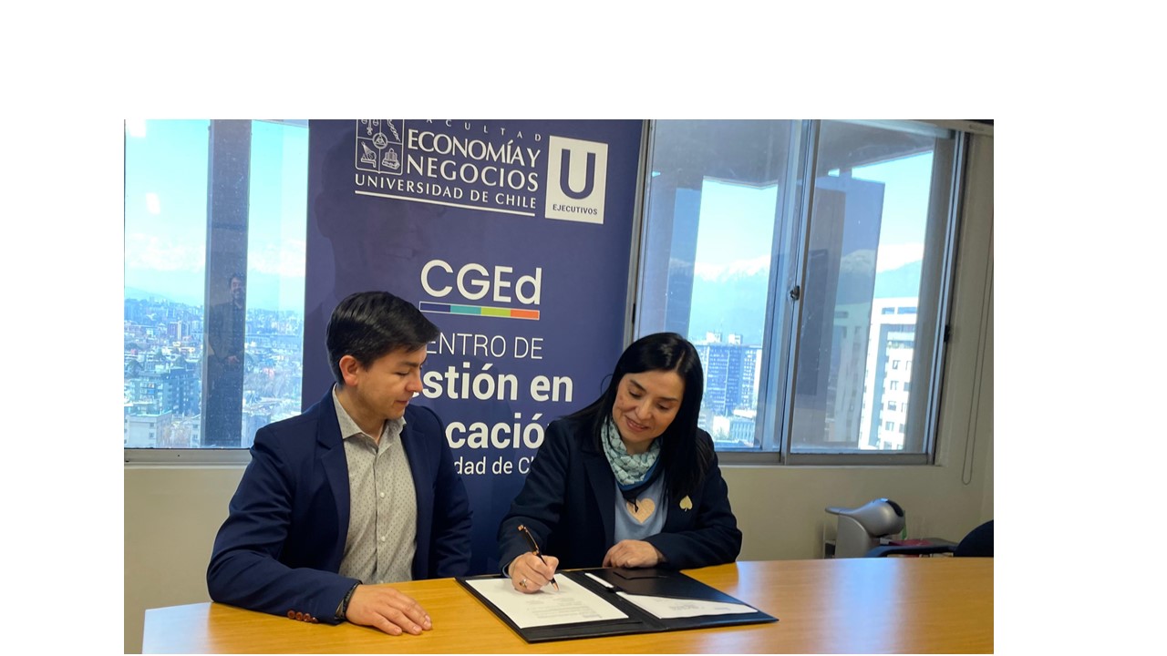 Centro de Gestión de Educación de la Facultad de Economía y Negocios de U. de Chile firmó convenio de colaboración con SLEP Los Libertadores
